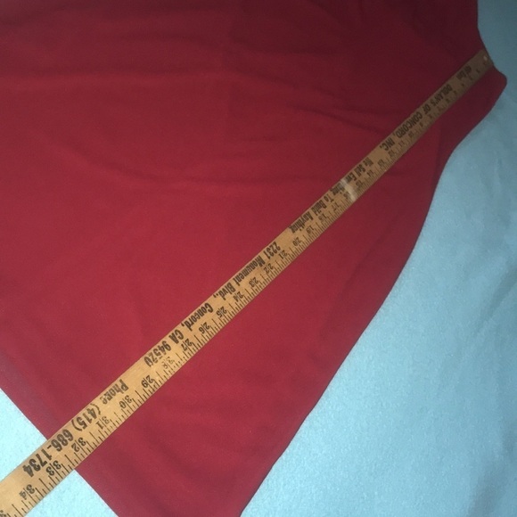 LAUNDRY by Shelli Segal Red halter midi dress 3 button collar size 4 - Picture 9 of 10